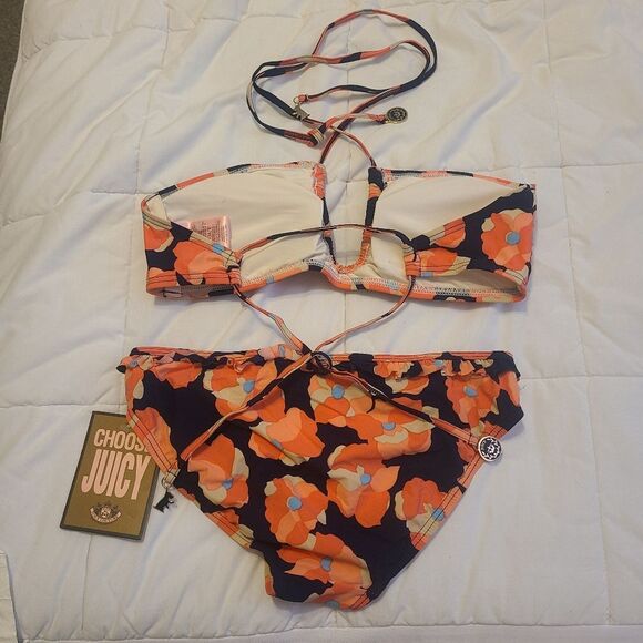 Juicy Couture NWT Floral bikini SP - Picture 3 of 9